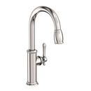 Newport Brass Polished Nickel - Natural Single Handle Pull Down Kitchen Faucet 