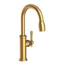Single Handle Pull Down Kitchen Faucet in Satin Bronze - PVD