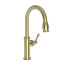 Newport Brass Satin Brass - PVD Single Handle Pull Down Kitchen Faucet 