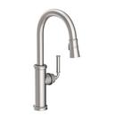 Single Handle Pull Down Kitchen Faucet in Stainless Steel - PVD