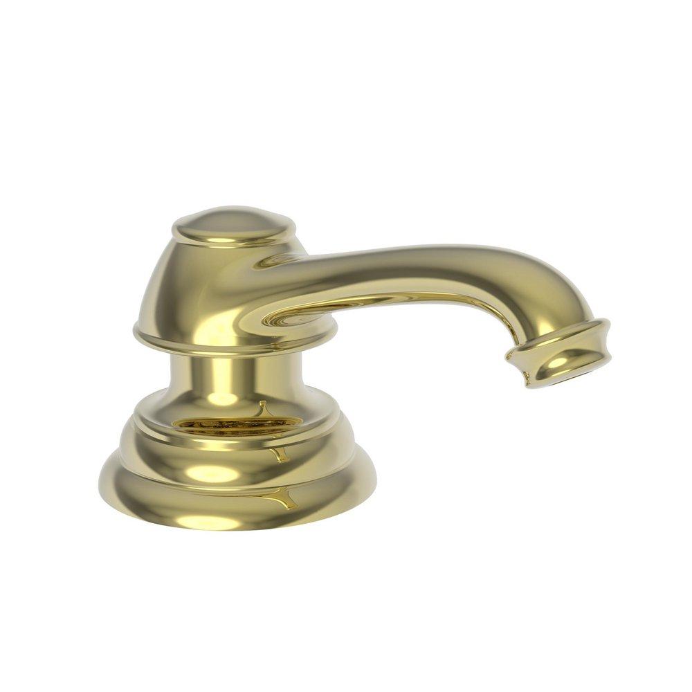 Newport Brass Uncoated Polished Brass - Living Deck Mount Soap and Lotion Dispenser 