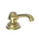Newport Brass Uncoated Polished Brass - Living Deck Mount Soap and Lotion Dispenser 