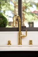 Newport Brass Antique Brass Single Handle Pull Down Kitchen Faucet 