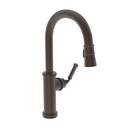 Single Handle Pull Out Kitchen Faucet in English Bronze