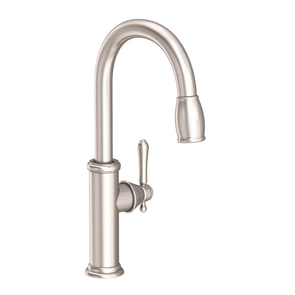 Newport Brass Satin Nickel - PVD Single Handle Pull Down Kitchen Faucet 