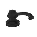 13 oz. Deck Mount Push Down Soap or Lotion Dispenser in Flat Black