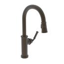 Single Handle Pull Down Kitchen Faucet in Weathered Brass
