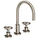 Newport Brass Antique Nickel Two Handle Widespread Bathroom Sink Faucet Wheel Handle 
