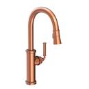 Newport Brass Antique Copper Single Handle Pull Down Kitchen Faucet 