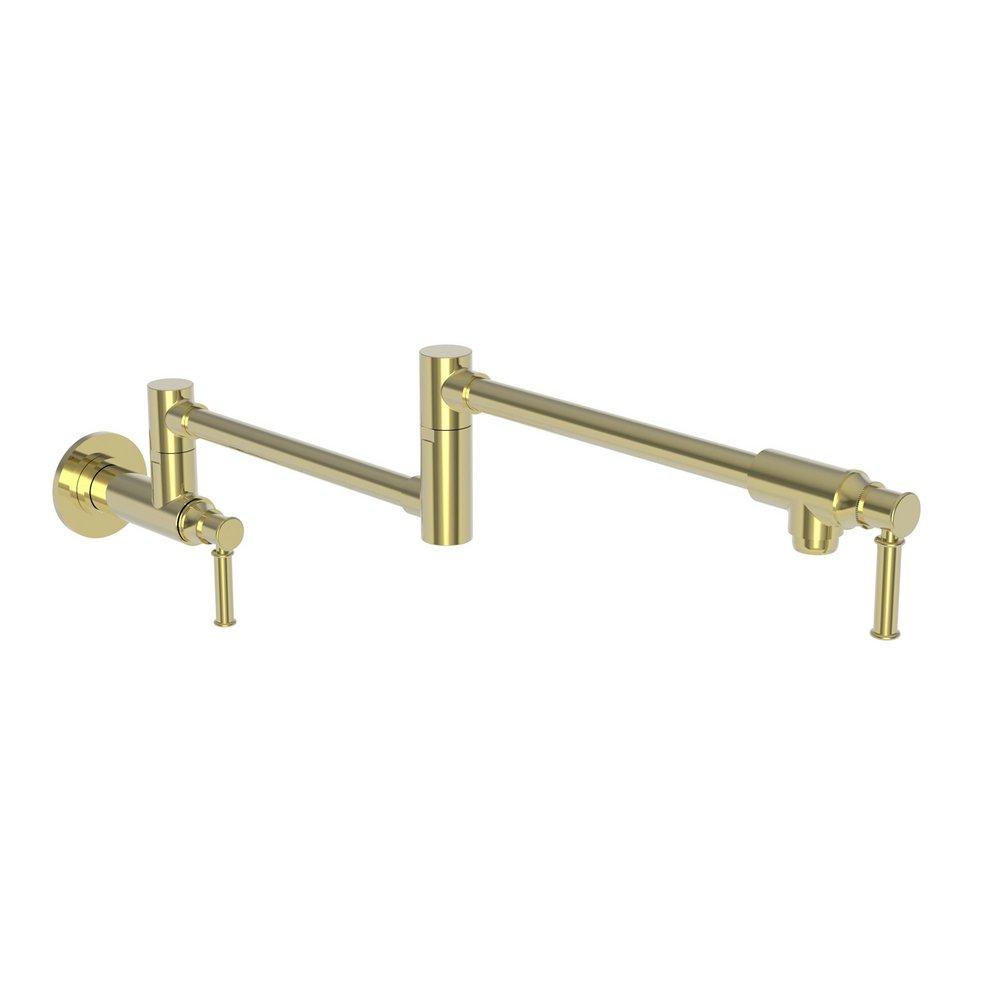 Newport Brass Uncoated Polished Brass - Living Two Handle Lever Pot Filler 