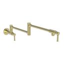 Wall Mount Pot Filler in Uncoated Polished Brass - Living