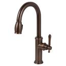 Single Handle Pull Down Kitchen Faucet in Oil Rubbed Bronze - Hand Relieved