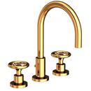 Newport Brass Polished Gold - PVD Two Handle Widespread Bathroom Sink Faucet Wheel Handle 