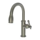 1.8 gpm 1 Hole Deck Mount Prep or Bar Faucet with Single Lever Handle and Pull Down Spout in Gun Metal