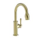 Single Handle Bar Faucet in Uncoated Polished Brass - Living