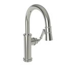 Single Handle Pull Down Bar Faucet in Polished Nickel