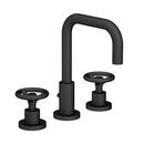 Two Handle Widespread Bathroom Sink Faucet in Flat Black