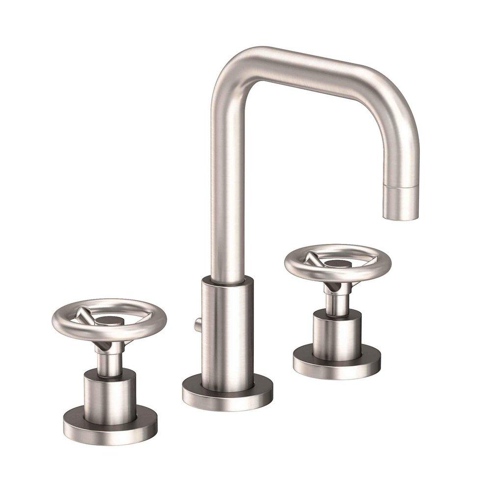 Newport Brass Satin Nickel Two Handle Widespread Bathroom Sink Faucet Wheel Handle 