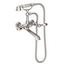 Three Handle Wall Mount Tub Filler with Handshower in Satin Bronze - PVD
