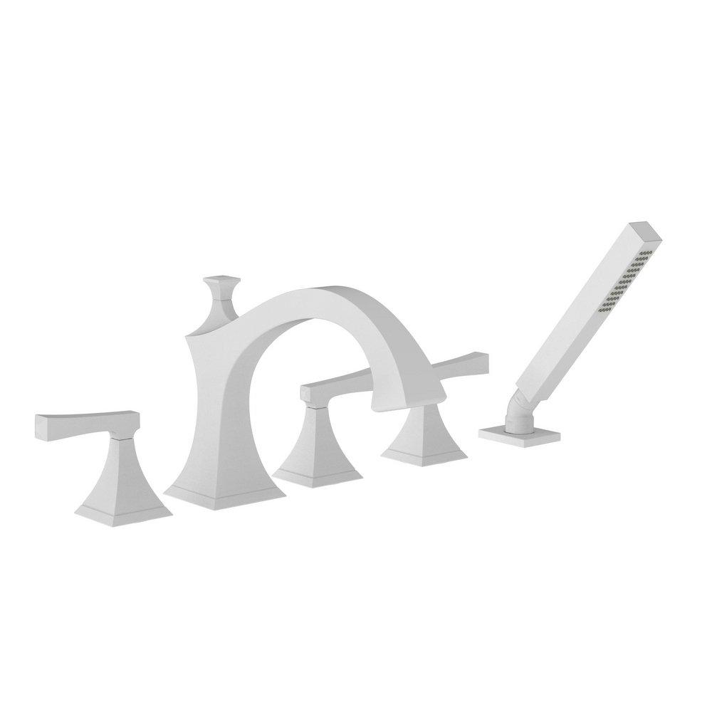 Newport Brass Matte White Three Handle Roman Tub Faucet Trim Only 
