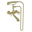 Newport Brass Uncoated Polished Brass - Living Three Handle Wall Mount Filler 