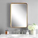 Uttermost Antique Gold Leaf 3 in. Mirror Rectangular in Gold Tones 
