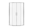 38 x 71-1/2 in. Sliding Crystal Clear Glass Neo Angle Shower Door in Polished Chrome