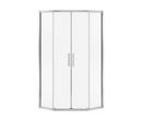 Maax US Polished Chrome 38 x 71-1/2 in. Sliding Crystal Clear Glass Neo Angle Shower Door 