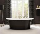 Black 66 x 36 in. Drop-In Bathtub with Center Drain 