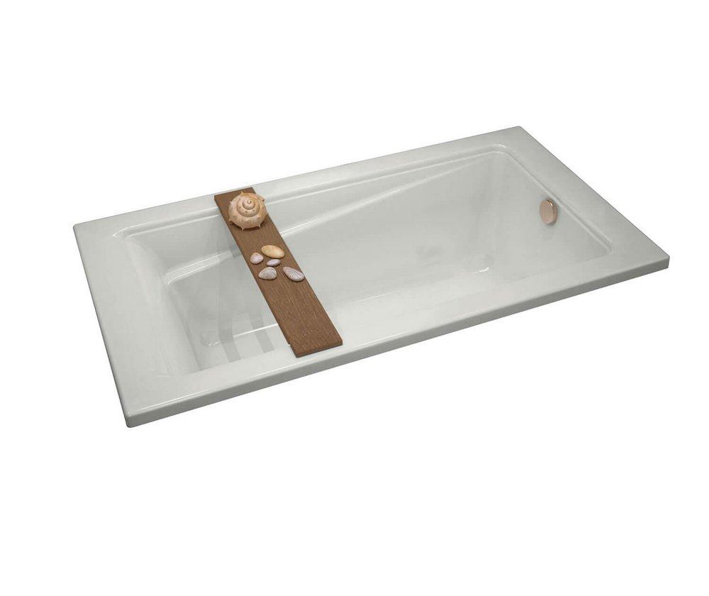 Maax US White 59-7/8 x 42 in. Drop-In Bathtub with End Drain 