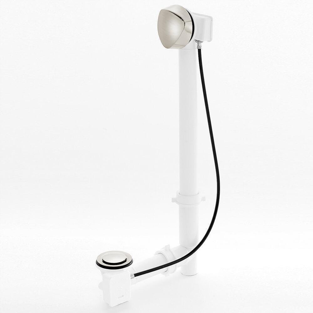 Maax US Brushed Nickel Toe-Tap Drain 