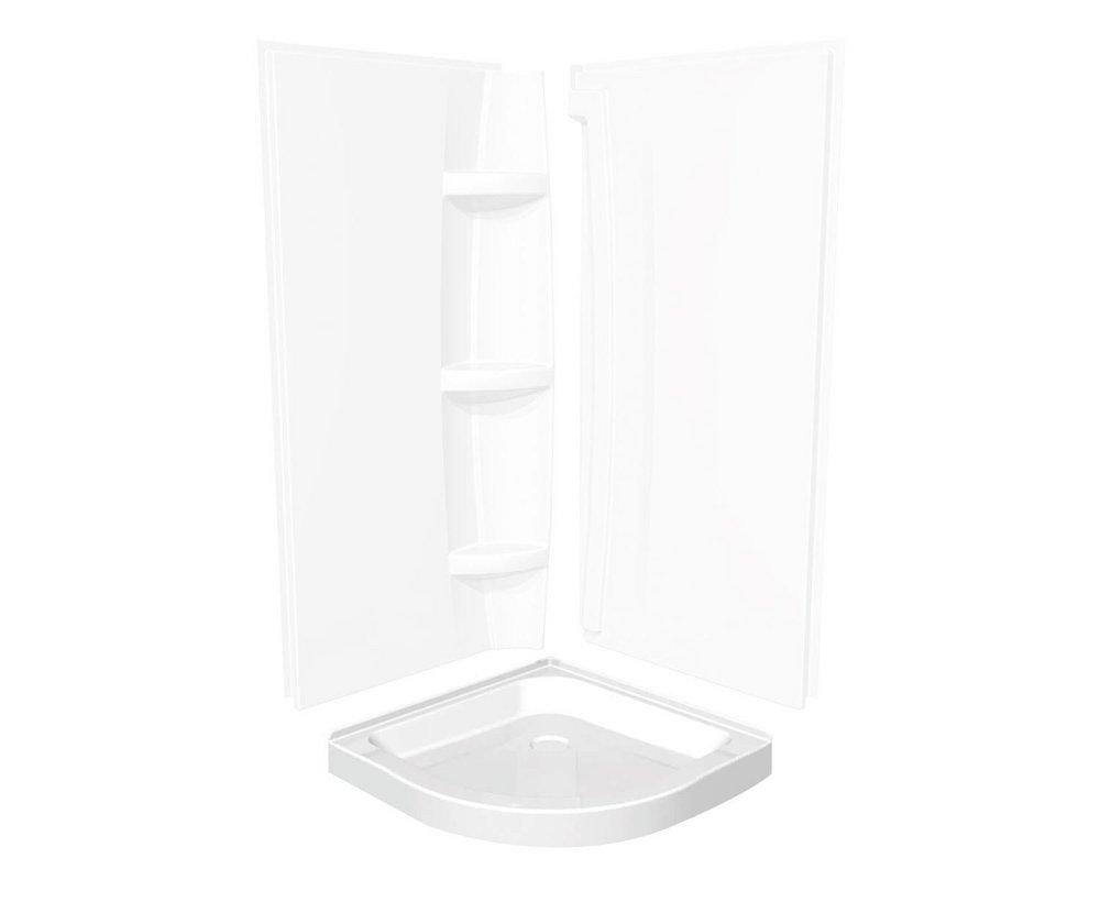 MAAX White 32-1/8 x 32-1/8 in. Neo-Angle Shower Base 