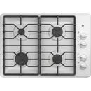GE&reg; White 4 Burner Sealed Cooktop 