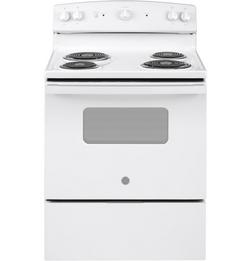 30 in. Electric 4-Burner Coil Freestanding Range in White