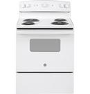GE&reg; White 30 in. Electric 4-Burner Coil Freestanding Range 