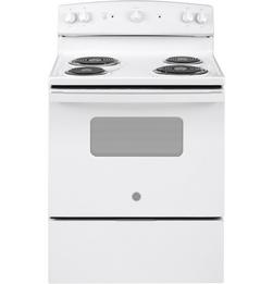 30" W Electric 4 Coil Burner Freestanding Range with Single Oven in White