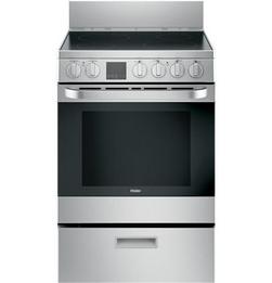 24 in. Electric 4-Burner Radiant Freestanding Range in Stainless Steel