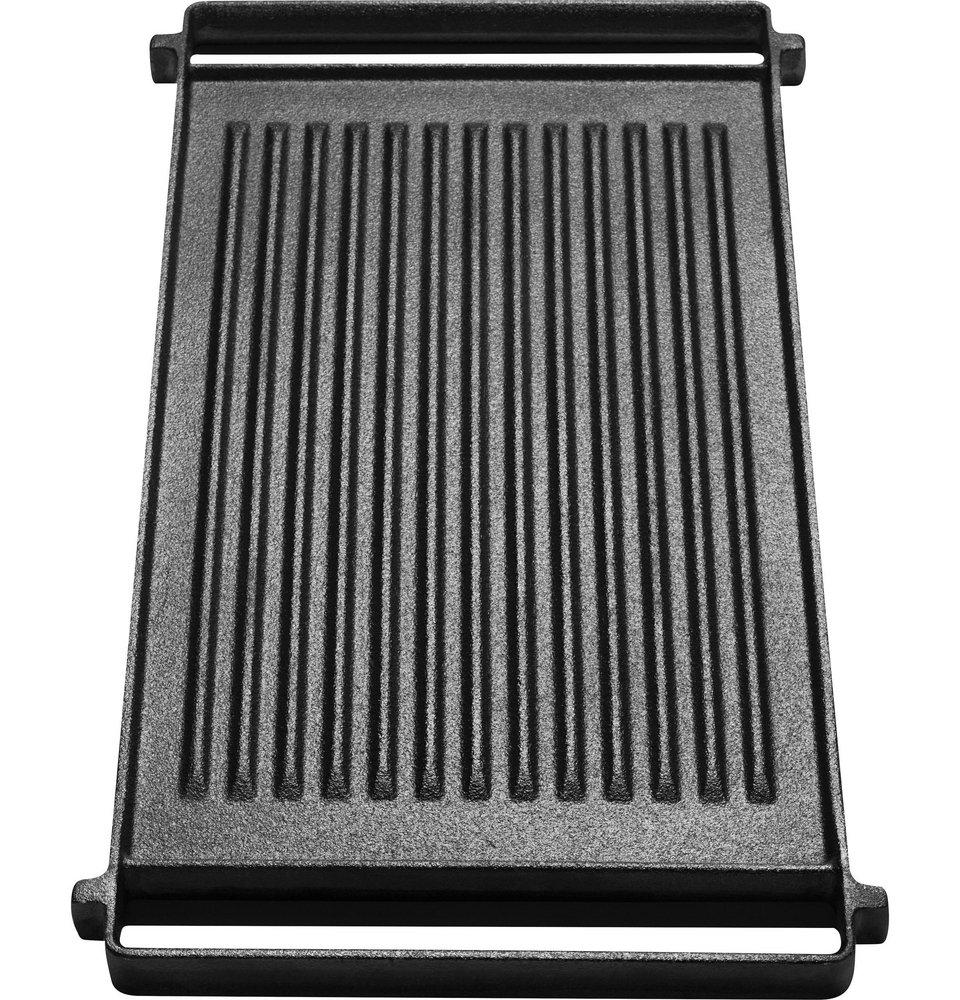 GE&reg; Black Cast Iron Reversible Grill and Griddle for GE, GE Profile and GE Cafe Gas Ranges 
