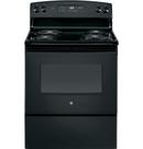 GE&reg; Black 30 in. Electric 4-Burner Coil Freestanding Range 