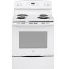 GE&reg; White 30 in. Electric 4-Burner Coil Freestanding Range 