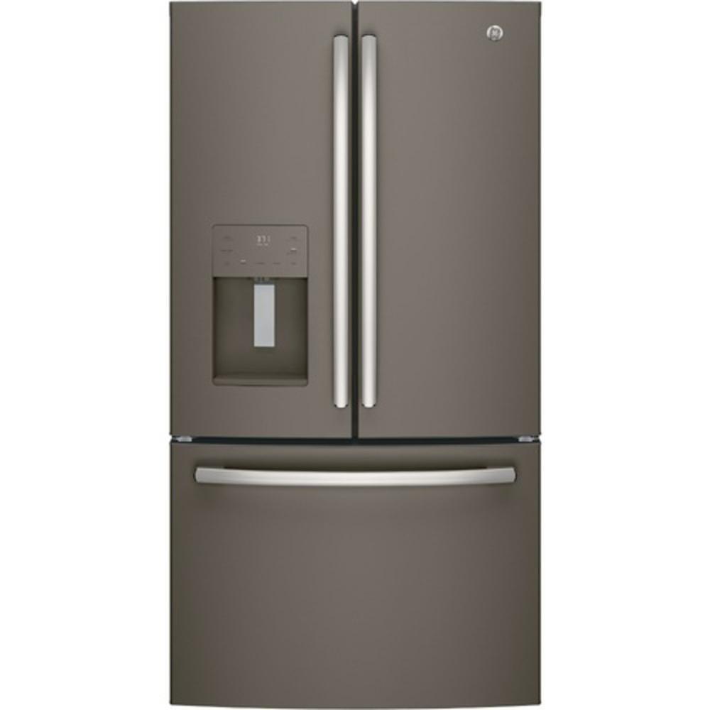 GE&reg; Fingerprint Resistant Slate 35-3/4 in. 25.6 cu. ft. French Door Refrigerator 