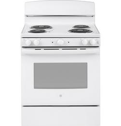 30 in. Electric 4-Burner Coil Freestanding Range in White