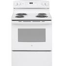 GE&reg; White 30 in. Electric 4-Burner Coil Freestanding Range 
