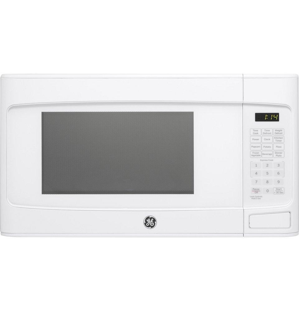 GE&reg; White 1.1 cu. ft. 950 W Countertop Microwave 