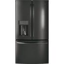 22.1 cu. ft. Bottom Mount Freezer,Counter Depth and French Door Refrigerator in Black Stainless