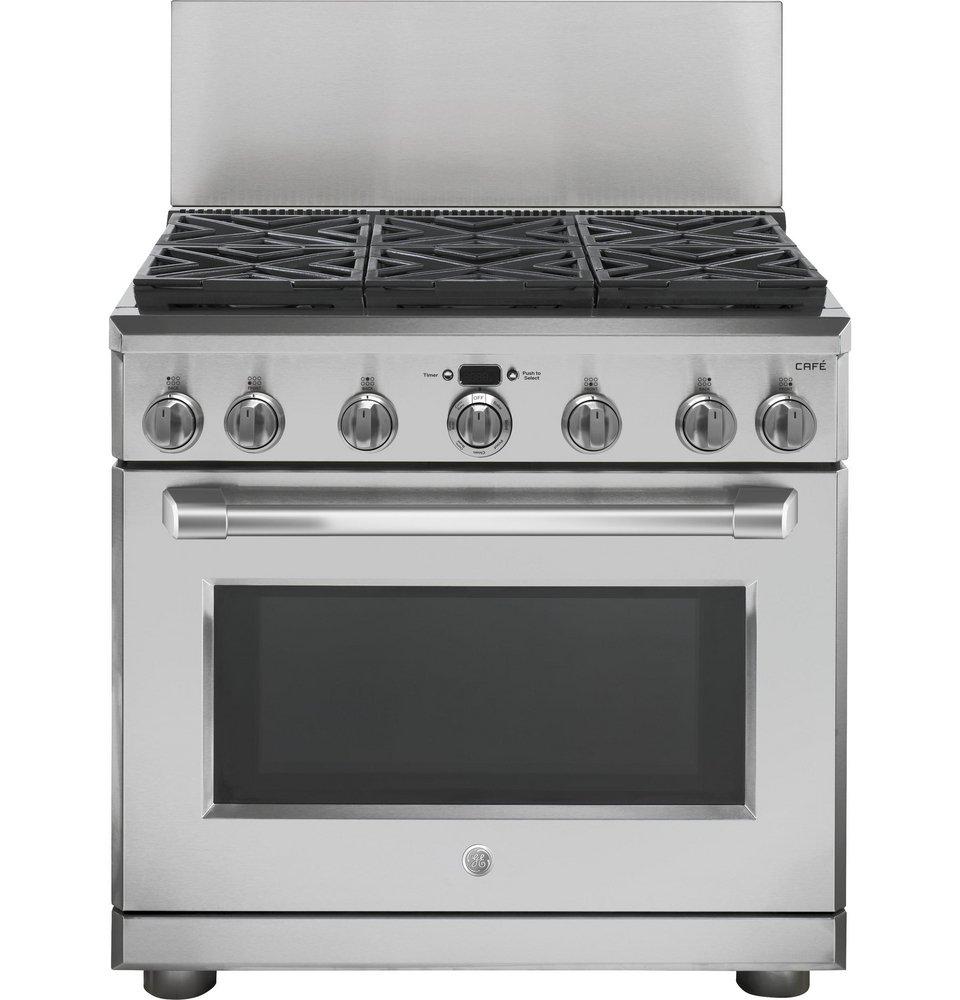 GE&reg; Stainless Steel 12 x 36 in. Gas Range Backsplash 