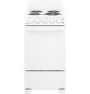 Hotpoint&reg; White 19-3/4 in. Electric 4-Burner Coil Freestanding Range 