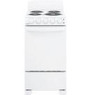 GE Hotpoint White 19-3/4 in. Electric 4-Burner Coil Freestanding Range 