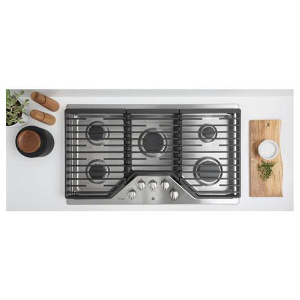 GE Profile&trade; Stainless Steel 5 Burner Sealed Cooktop 