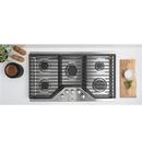 GE&reg; Stainless Steel 5 Burner Sealed Cooktop 